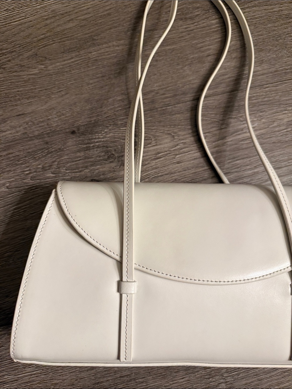 LIKE NEW REFORMATION Elena Shoulder Bag, White Leather - Picture 7 of 13